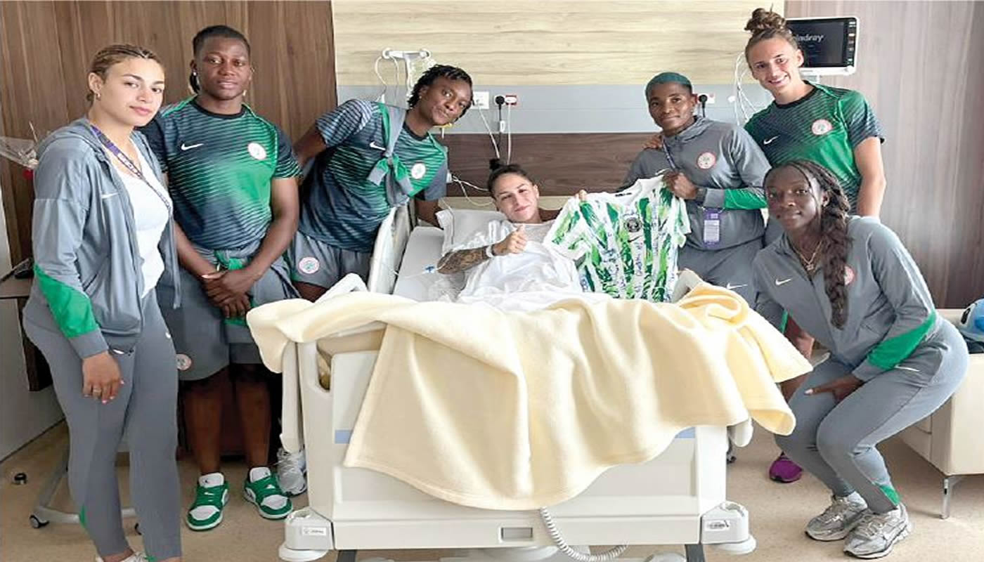 Super Falcons Visit Injured South African Star Salgado in Hospital